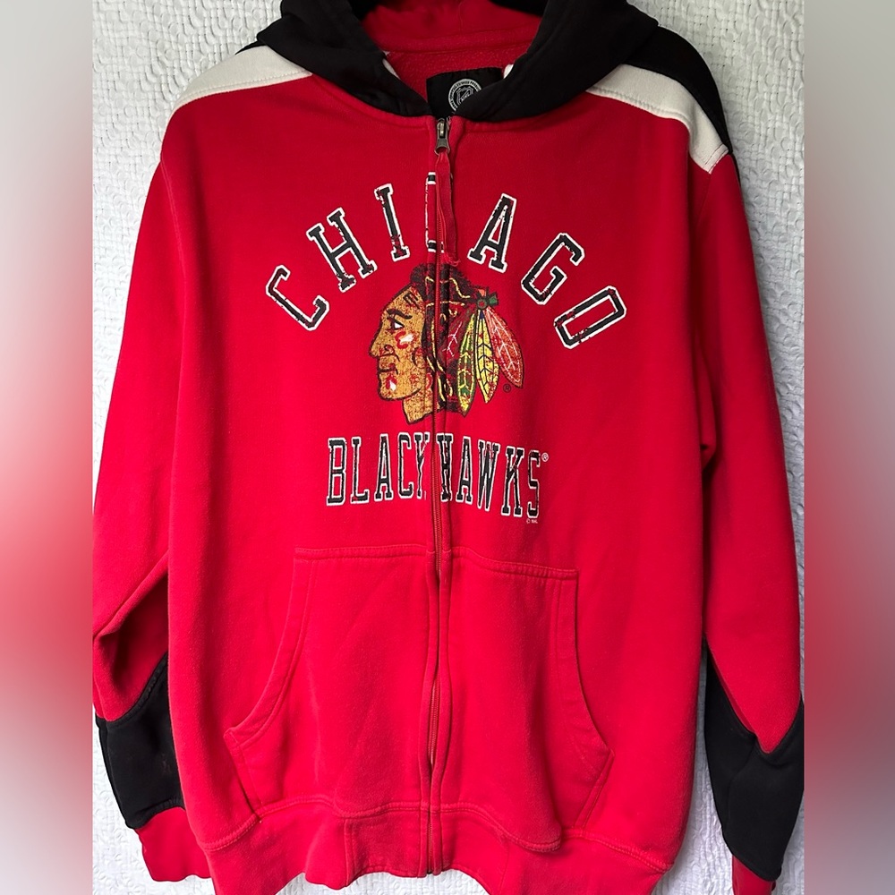 Chicago Blackhawks Zip-front Hoodie SZ L